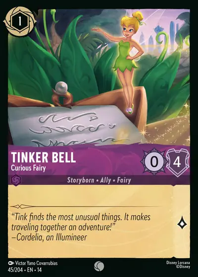 Tinker Bell – Curious Fairy – Disney Lorcana 卡牌圖片