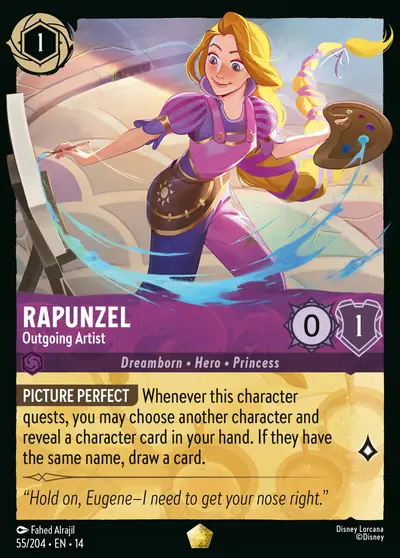 Rapunzel – Outgoing Artist – Disney Lorcana 卡牌圖片
