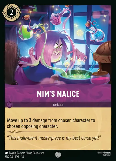 Mim's Malice – Disney Lorcana 卡牌圖片