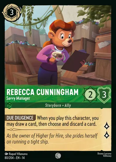 Rebecca Cunningham – Savvy Manager – Disney Lorcana 卡牌圖片
