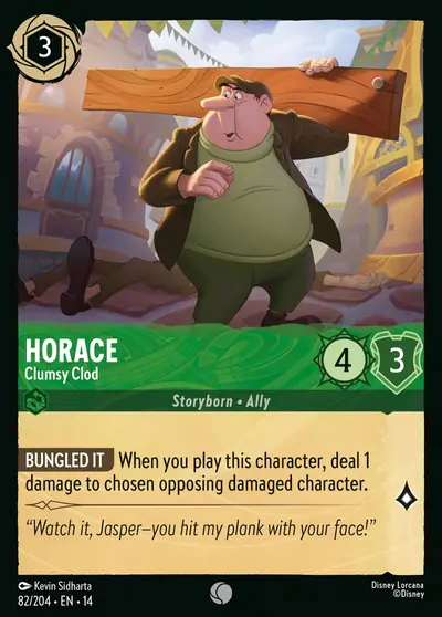 Horace – Clumsy Clod – Disney Lorcana 卡牌圖片