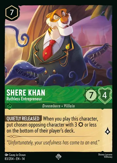 Shere Khan – Ruthless Entrepreneur – Disney Lorcana 卡牌圖片