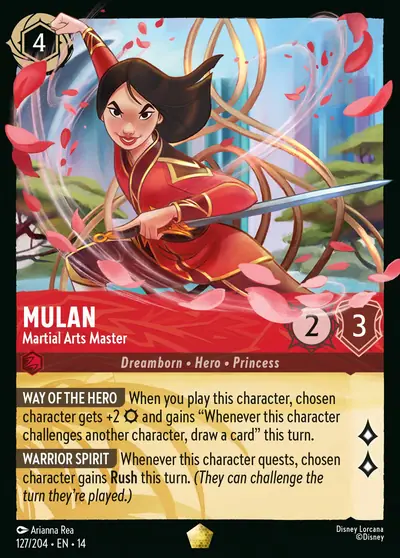 Mulan – Martial Arts Master – Disney Lorcana 卡牌圖片