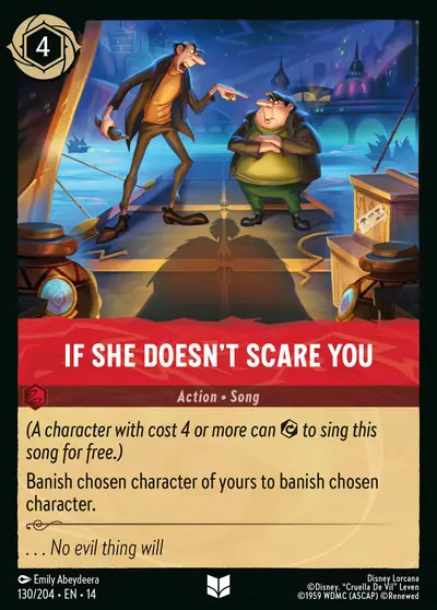If She Doesn't Scare You – Disney Lorcana 卡牌圖片