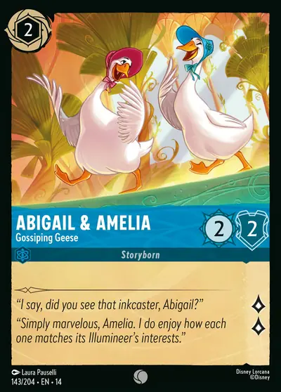 Abigail & Amelia – Gossiping Geese – Disney Lorcana 卡牌圖片