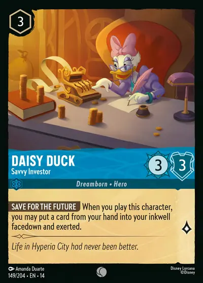 Daisy Duck – Savvy Investor – Disney Lorcana 卡牌圖片