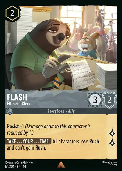 Flash – Efficient Clerk – Disney Lorcana 卡牌圖片