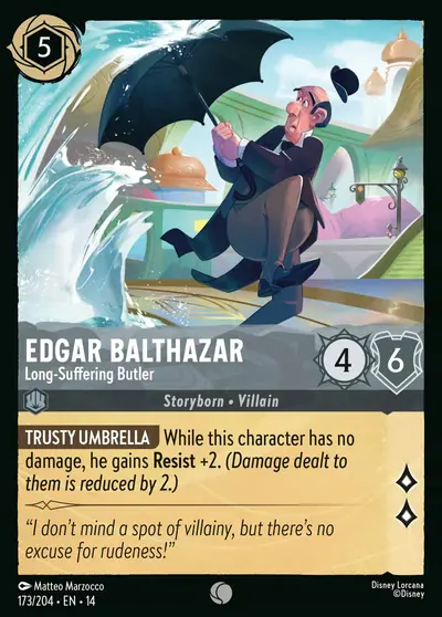 Edgar Balthazar – Long-Suffering Butler – Disney Lorcana 卡牌圖片