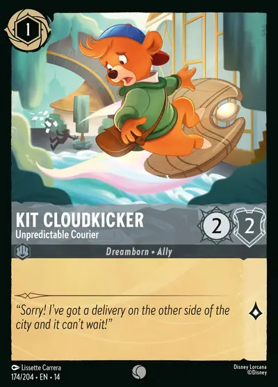 Kit Cloudkicker – Unpredictable Courier – Disney Lorcana 卡牌圖片