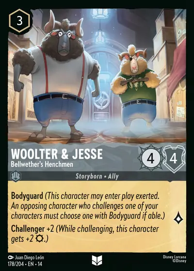 Woolter & Jesse – Bellwether's Henchmen – Disney Lorcana 卡牌圖片