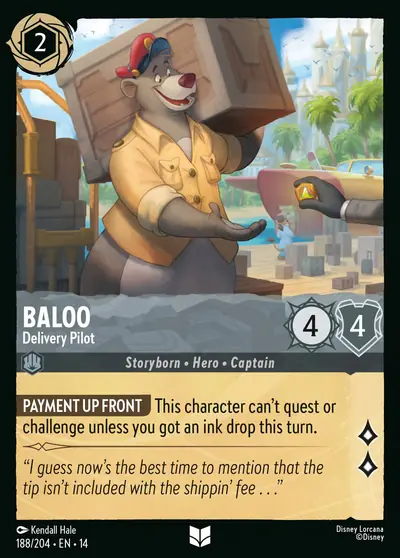 Baloo – Delivery Pilot – Disney Lorcana 卡牌圖片