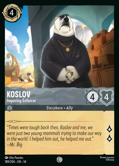 Koslov – Imposing Enforcer – Disney Lorcana 卡牌圖片