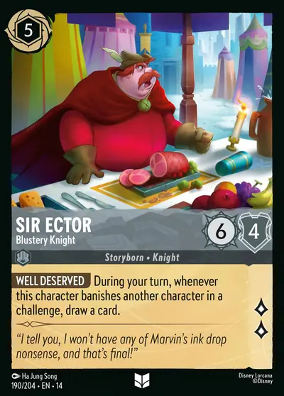 Sir Ector – Blustery Knight – Disney Lorcana 卡牌圖片