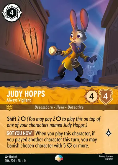Judy Hopps – Always Vigilant – Disney Lorcana 卡牌圖片
