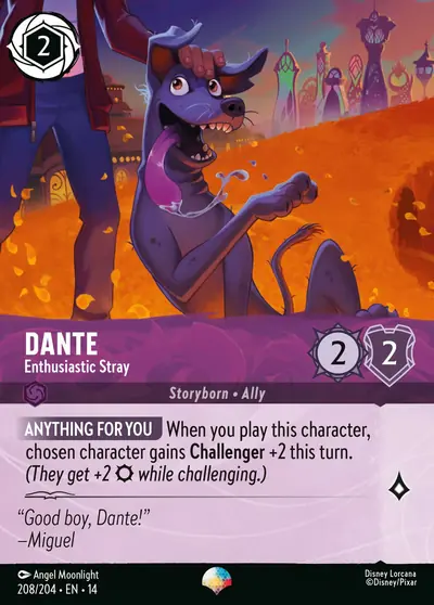Dante – Enthusiastic Stray – Disney Lorcana 卡牌圖片
