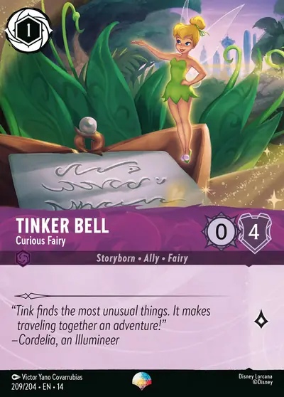 Tinker Bell – Curious Fairy – Disney Lorcana 卡牌圖片
