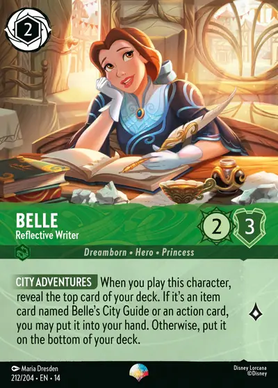 Belle – Reflective Writer – Disney Lorcana 卡牌圖片