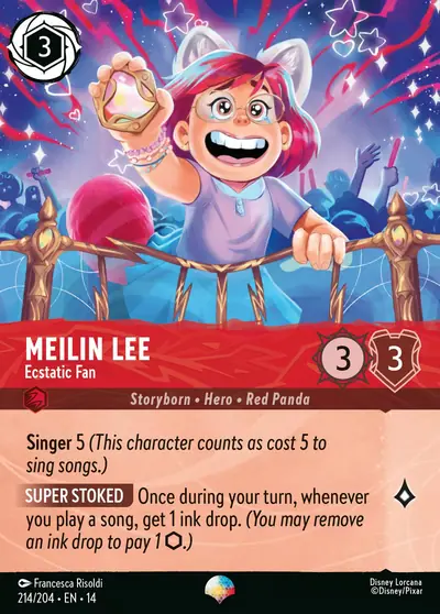 Meilin Lee – Ecstatic Fan – Disney Lorcana 卡牌圖片