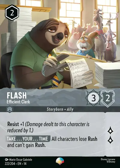 Flash – Efficient Clerk – Disney Lorcana 卡牌圖片