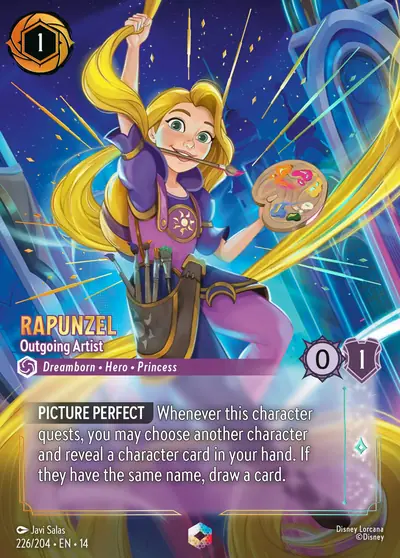 Rapunzel – Outgoing Artist – Disney Lorcana 卡牌圖片