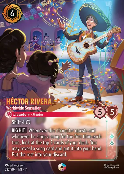 Héctor Rivera – Worldwide Sensation – Disney Lorcana 卡牌圖片