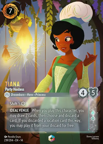 Tiana – Party Hostess – Disney Lorcana 卡牌圖片