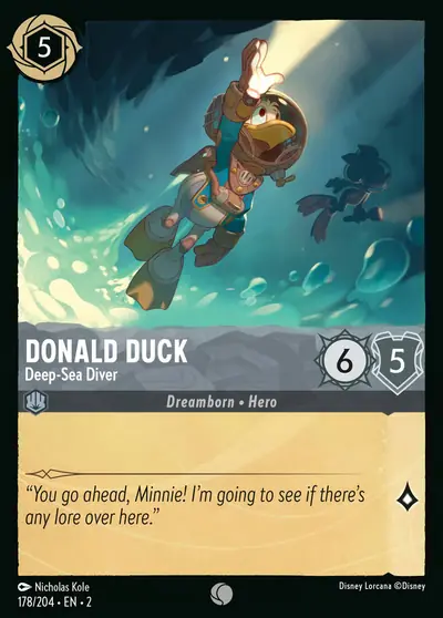 Donald Duck – Deep-Sea Diver – Disney Lorcana 卡牌圖片