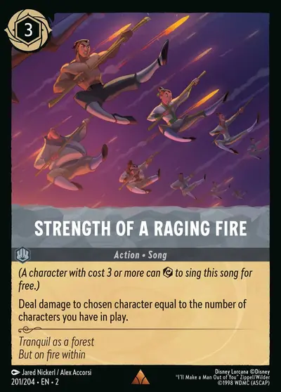 Strength of a Raging Fire – Disney Lorcana 卡牌圖片