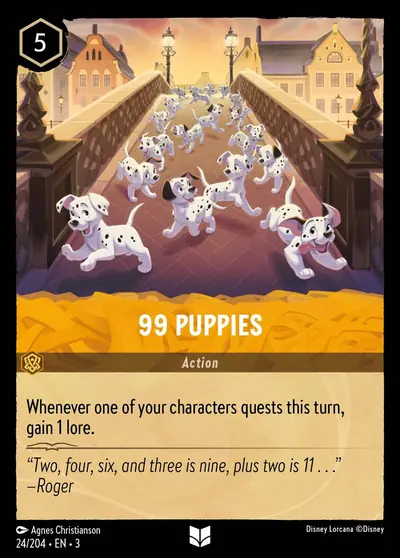 99 Puppies – Disney Lorcana 卡牌圖片