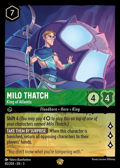 Milo Thatch – King of Atlantis – Disney Lorcana 卡牌圖片