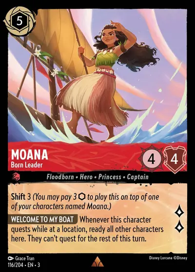 Moana – Born Leader – Disney Lorcana 卡牌圖片