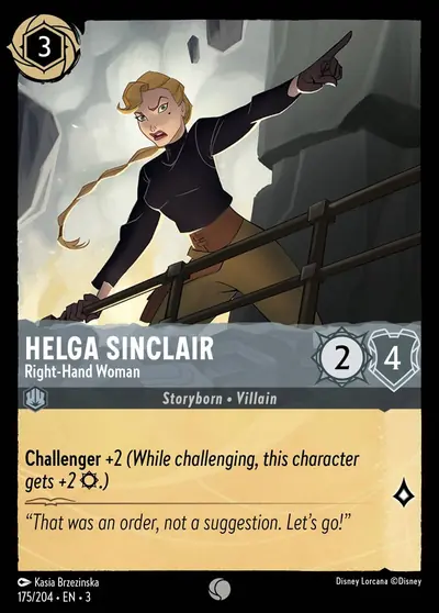 Helga Sinclair – Right-Hand Woman – Disney Lorcana 卡牌圖片