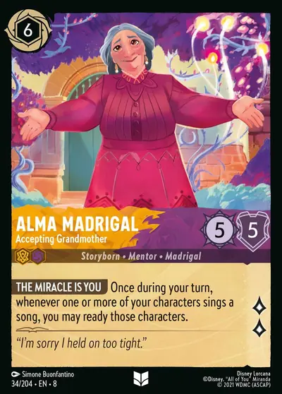 Alma Madrigal – Accepting Grandmother – Disney Lorcana 卡牌圖片