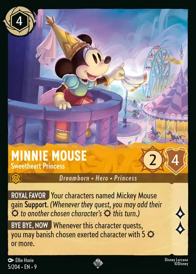 Minnie Mouse – Sweetheart Princess – Disney Lorcana 卡牌圖片
